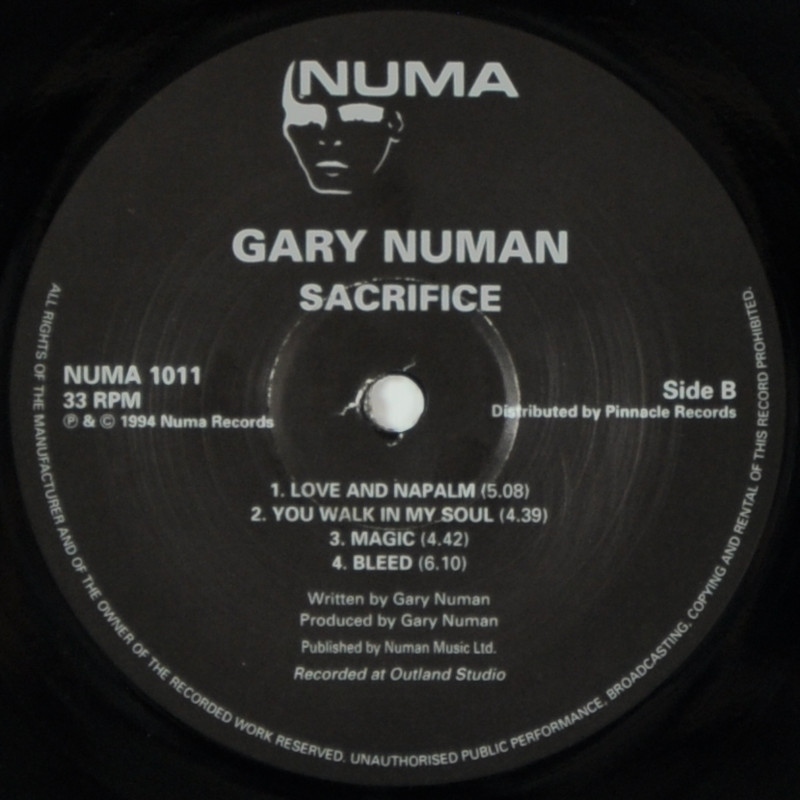 Gary Numan - Sacrifice Lyrics and Tracklist