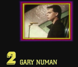 Top Of The Pops chart graphic showing Gary Numan and Cars at number 2, 13 September 1979