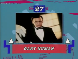 Gary Numan miming I Can't Stop on Top of the Pops, 3 July 1986